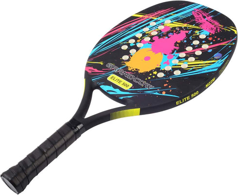 GRANDCOW Beach Tennis Paddle Racket Carbon Fiber with EVA Memory Foam Core Tennis Padel