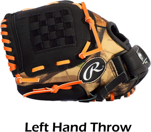 Rawlings Playmaker Camo Kids Baseball Glove for Kids 5-8 - TBall Glove – 10, 10.5, 11 Inch