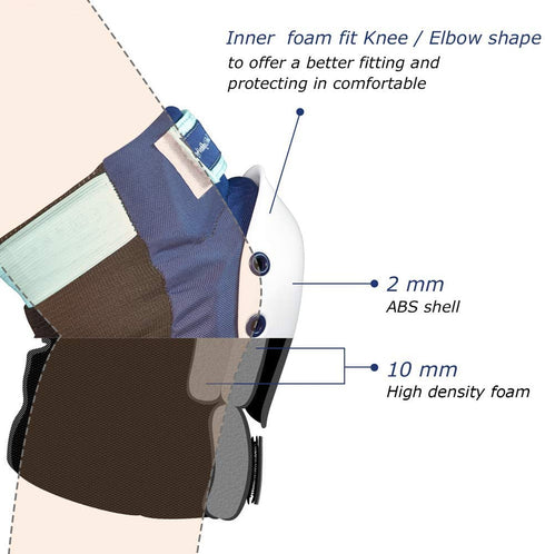 Dark Lightning Adult/Youth/Junior Knee Pads Elbow Pads Wrist Guards 3 in 1 Protective Gear