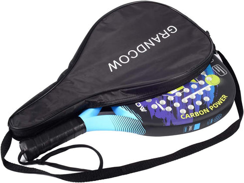 GRANDCOW Tennis Paddle Racket Padel Carbon Fiber Surface with EVA Memory Flex Foam Core