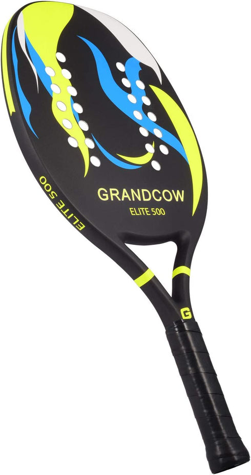 GRANDCOW Beach Tennis Paddle Racket Carbon Fiber with EVA Memory Foam Core Tennis Padel