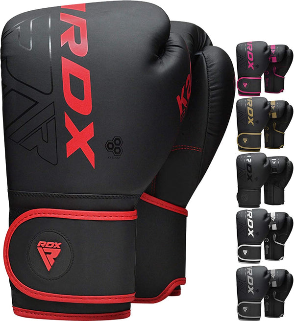 RDX Kids Boxing Gloves Sparring, KARA Patent Training Mitt, MMA, Red,6oz