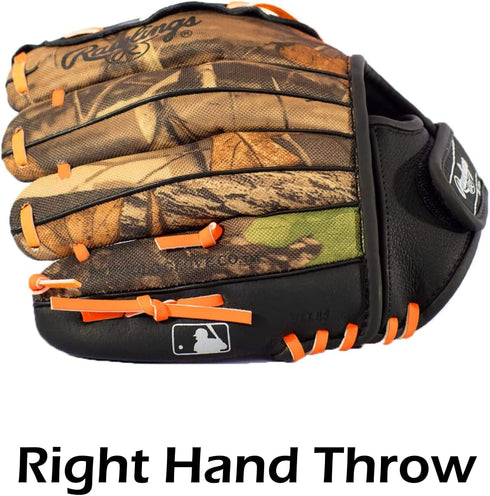 Rawlings Playmaker Camo Kids Baseball Glove for Kids 5-8 - TBall Glove – 10, 10.5, 11 Inch