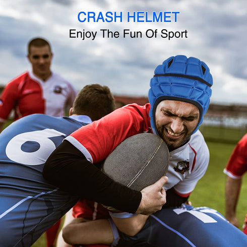 surlim Rugby Soft Helmet Soccer Headgear Scrum Cap 7v7 Flag Football Headguard,XL