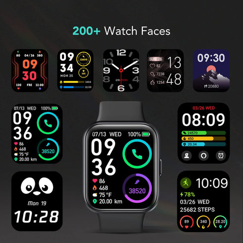SKG Smartwatch with Alexa Built-in & Bluetooth,1.69" Fitness Tracker with IP68 Waterproof, 60+ Sports, Heart Rate SpO2 Monitor, V7 Pro