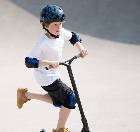 SKATEWIZ Skateboard Protective Gear Set Elbow Pads Roller Derby and Knee Pads Skating