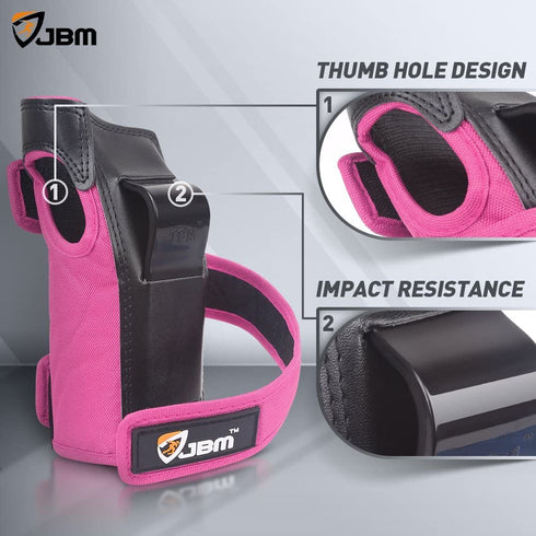 JBM Adult/Child Knee Pads Elbow Pads Wrist Guards 3 in 1 Protective Gear Set for Multi Sports Skateboarding Inline Roller Skating Cycling