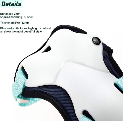Dark Lightning Adult/Youth/Junior Knee Pads Elbow Pads Wrist Guards 3 in 1 Protective Gear