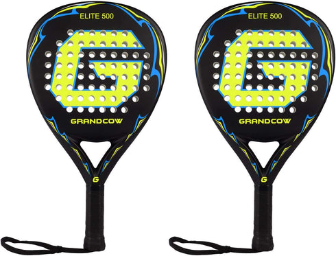 GRANDCOW Tennis Paddle Racket Padel Carbon Fiber Surface with EVA Memory Flex Foam Core