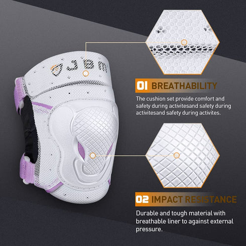 JBM BMX Knee and Elbow Pads with Wrist Guards Elbow and Knee Pads Adult Skateboard Pads Adult Elbow Knee Pads