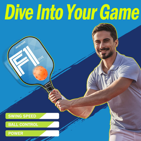 AMORON Pickleball Paddles Set of 2 USAPA Approved, Composite Graphite Carbon and Fiberglass Face