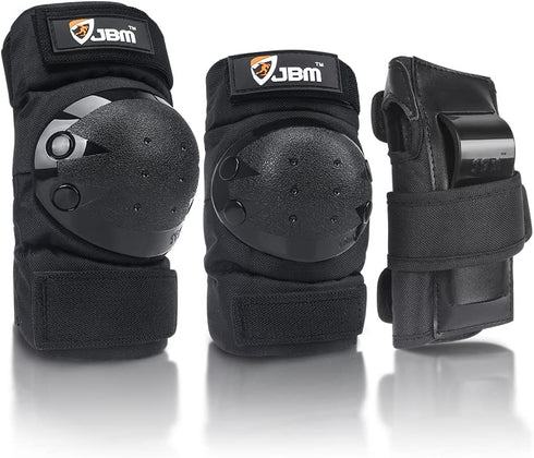 JBM Adult/Child Knee Pads Elbow Pads Wrist Guards 3 in 1 Protective Gear Set for Multi Sports Skateboarding Inline Roller Skating Cycling