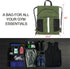BeeGreen Drawstring Backpack Bag with Shoe Compartment String Cinch Sackpack for Unisex