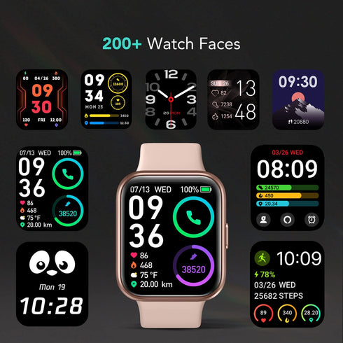 SKG Smartwatch with Alexa Built-in & Bluetooth,1.69" Fitness Tracker with IP68 Waterproof, 60+ Sports, Heart Rate SpO2 Monitor, V7 Pro