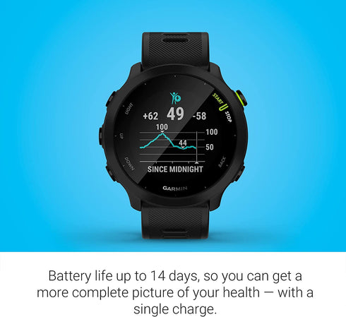 Garmin Forerunner 55, GPS Running Watch with Daily Suggested Workouts, Up to 2 weeks of Battery Life, Aqua