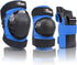 JBM Adult/Child Knee Pads Elbow Pads Wrist Guards 3 in 1 Protective Gear Set for Multi Sports Skateboarding Inline Roller Skating Cycling