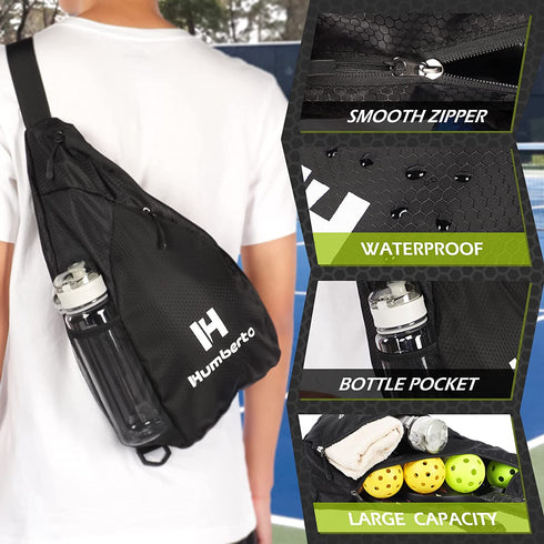 Humberto Pickleball-Paddles Set, Pickleball-Set of 2 with 4 Balls, 2 Grip Tapes, Pickleball Bag | Lightweight Pickle-Ball-Raquette