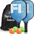 AMORON Pickleball Paddles Set of 2 USAPA Approved, Composite Graphite Carbon and Fiberglass Face