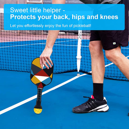 OVISBAI Pickleball Paddles Set of 2 Fiberglass Surface Paddleswith 4 Pickleball Balls, 2 Racquets, 2 Pickleball Ball Retriever, 1 Carry Bag