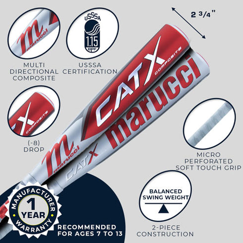 Marucci 2023 CatX Composite -8 Baseball USSSA Bat