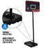 NBA Official 44 in. Portable Basketball System Hoop with Polyethylene Backboard