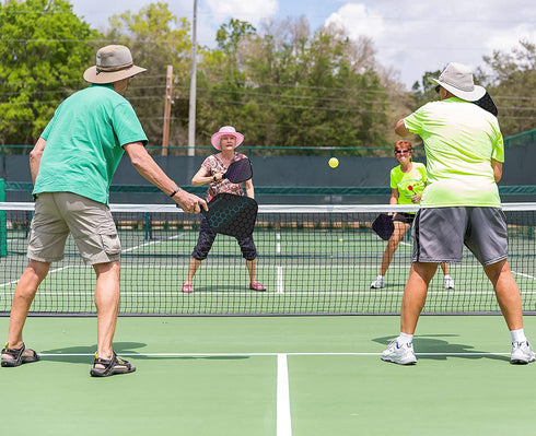 Pickleball-Set of 2, JoncAye Pickleball-Paddles Set with 4 Balls, Paddle Bag, Ball Bag, Ball Retriever