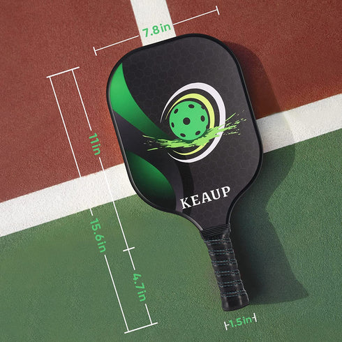KEAUP Pickleball Paddles Pickleball Set of 2 Rackets with 4 Balls and 1 Bag Lightweight Pickleball Racquet Set