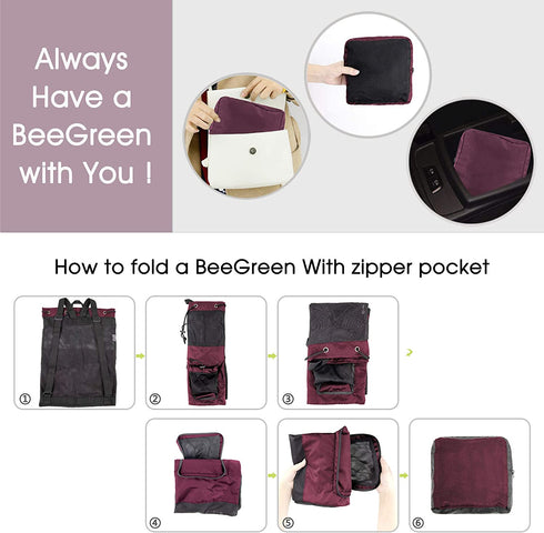 BeeGreen Beach Bag Folding Into Pouch Boxing Equipment Mesh Backpack Drawstring Backpack for Kids Swimming Pool Sports
