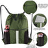 BeeGreen Drawstring Backpack Bag with Shoe Compartment String Cinch Sackpack for Unisex