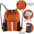 BeeGreen Drawstring Backpack Bag with Shoe Compartment String Cinch Sackpack for Unisex