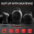 SKATEWIZ Skateboard Protective Gear Set Elbow Pads Roller Derby and Knee Pads Skating