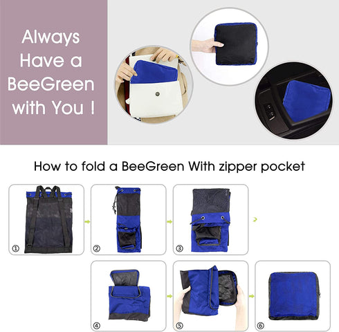 BeeGreen Beach Bag Folding Into Pouch Boxing Equipment Mesh Backpack Drawstring Backpack for Kids Swimming Pool Sports