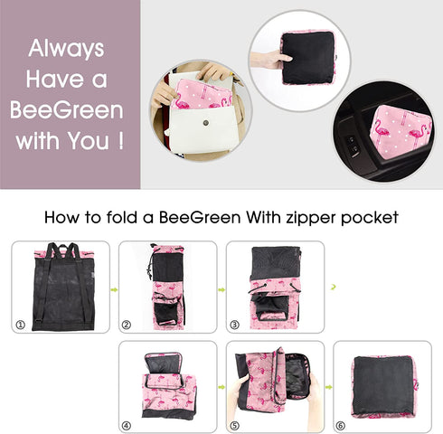 BeeGreen Beach Bag Folding Into Pouch Boxing Equipment Mesh Backpack Drawstring Backpack for Kids Swimming Pool Sports