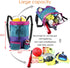 BeeGreen Beach Bag Folding Into Pouch Boxing Equipment Mesh Backpack Drawstring Backpack for Kids Swimming Pool Sports