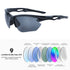 UPANBIKE Bike Cycling Polarized Sunglasses Anti-UV400 Sports Running Sunglasses TR90 Unbreakable Frame Adult Unisex Goggles, (Glossy Black Frame/Black Lens)