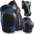 SKATEWIZ Skateboard Protective Gear Set Elbow Pads Roller Derby and Knee Pads Skating