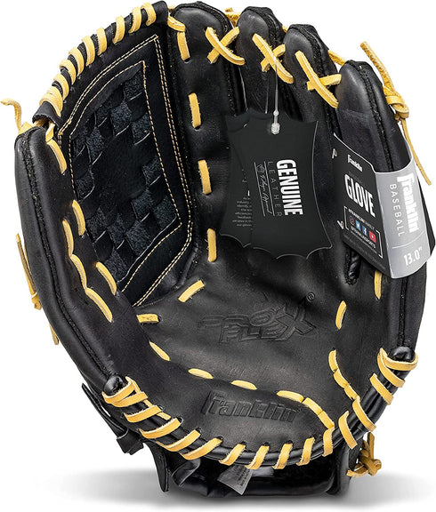 Franklin Sports ProFlex Baseball Softball Glove - Baseball + Fastpitch Softball Outfield Mitt - Left Handed Throw