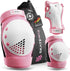 SKATEWIZ Skateboard Protective Gear Set Elbow Pads Roller Derby and Knee Pads Skating