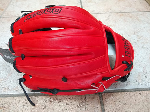 WILSON A2000 Baseball RHT Infield Glove Series - Exclusive Edition (11.5 Inches, Red/Black)