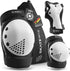 SKATEWIZ Skateboard Protective Gear Set Elbow Pads Roller Derby and Knee Pads Skating