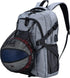 Widfre Basketball Backpack with USB Charging Port, Durable Men's Laptop Backpack for Outdoor with Ball Compartment (Gray)