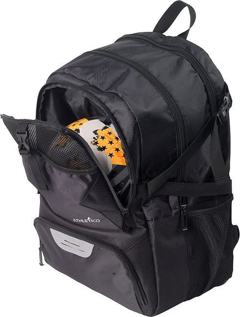 Athletico National Soccer Bag - Backpack for Soccer, Basketball & Football Includes Separate Cleat and Ball Holder