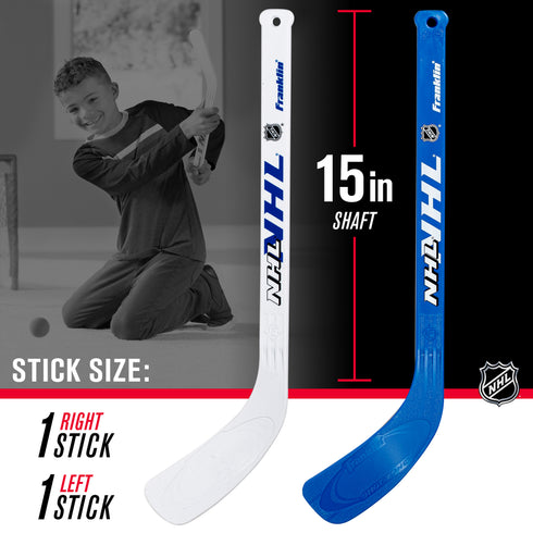Franklin Sports NHL Kids Mini Hockey Set - Includes 1 Knee Hockey Goal - 2 Mini Hockey Sticks + 2 Foam Balls