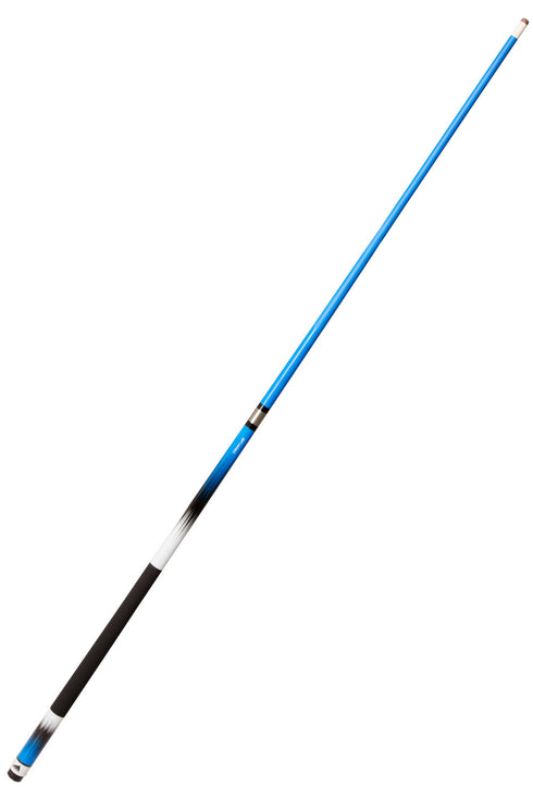Mizerak 58" Deluxe Composite Neon Fade 2-Piece Billiards Cue - Blue
