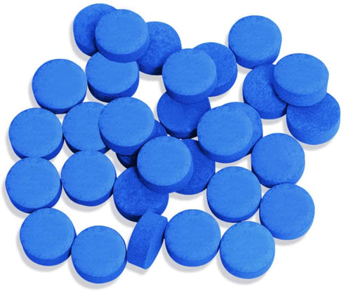 30 Pcs Pool Cue Tips 12mm Billiard Cue Stick Replacement Tips with Clear Box for Snooker Pool Cues (Blue Cue Tips)