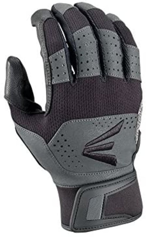 Easton Grind Adult X-Track Palm Batting Gloves, Black
