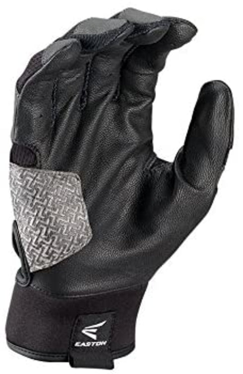 Easton Grind Adult X-Track Palm Batting Gloves, Black