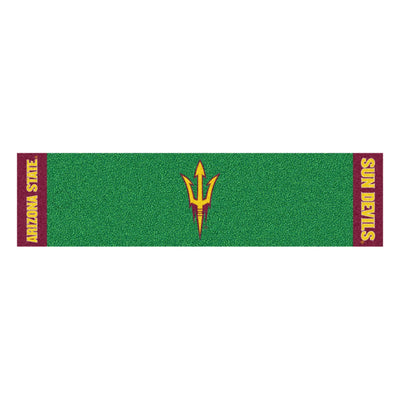 Arizona State Sun Devils 18'' x 72'' Team Logo Golf Putting Green Mat - Green