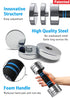 Northdeer Adjustable Dumbbell, 20lb Pair Steel Adjustable Dumbbells with Foam Handles, Silver