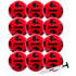 Franklin Sports Youth Soccer Balls - F-100 Size 4 - 12 Pack - Black/Red